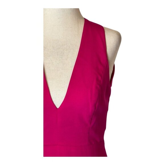 Jill Stuart Dress Women 0 Hot Pink V Neck Twisted Back Sleeveless Gown NWT Party - Picture 6 of 13